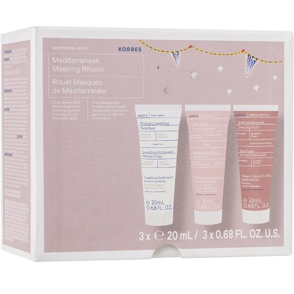 NEW Mediterranean Mask Set Greek Yogurt & Pomegranate Masks + Wild Rose Facial - Picture 2 of 5